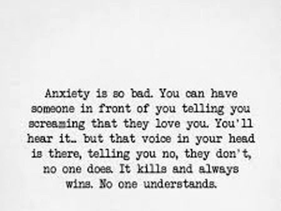 ANXIETY IS SO BAD